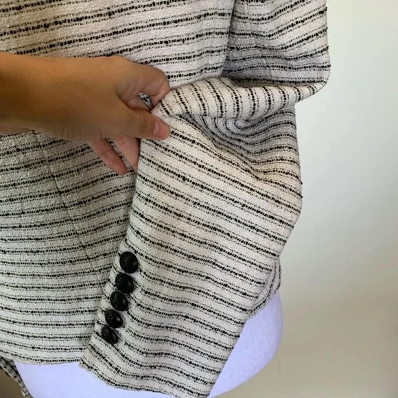 Veronica Beard White and Black Striped Blazer - Picture 10 of 16